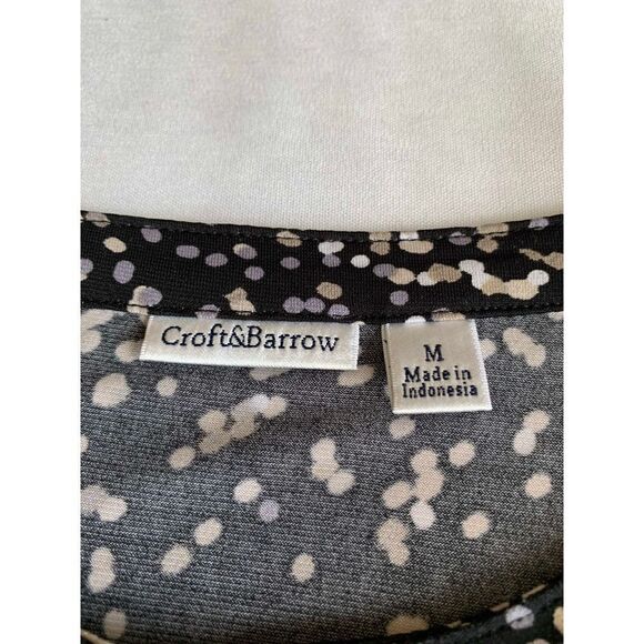 Croft & Barrow Polka Dot Blouse - Picture 3 of 14